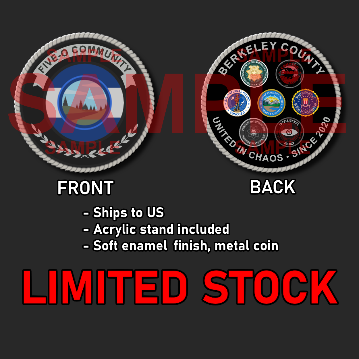 Five-O Agencies Challenge Coin